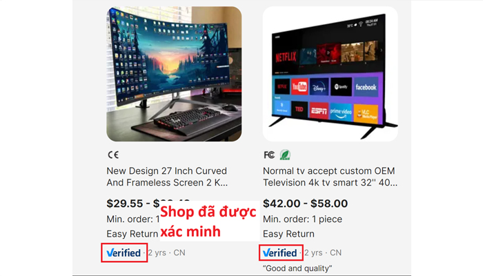 Bước 3: Lựa chọn nhà cung cấp trên Alibaba uy tín
