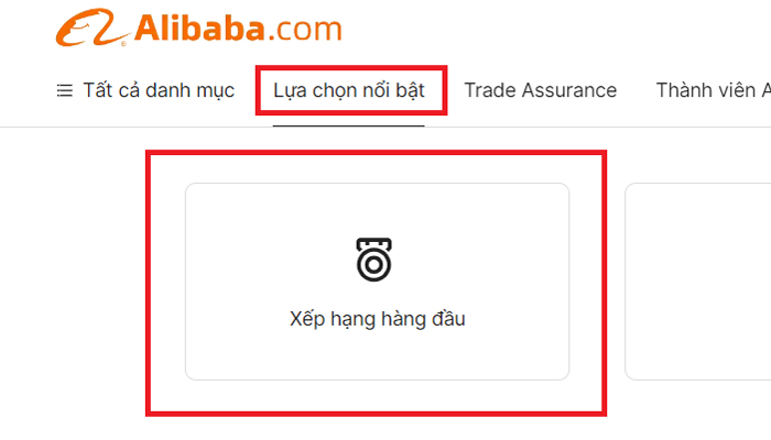Nhấn chọn “Xếp hạng hàng đầu” để xem xếp hạng những sản phẩm “hot trend”