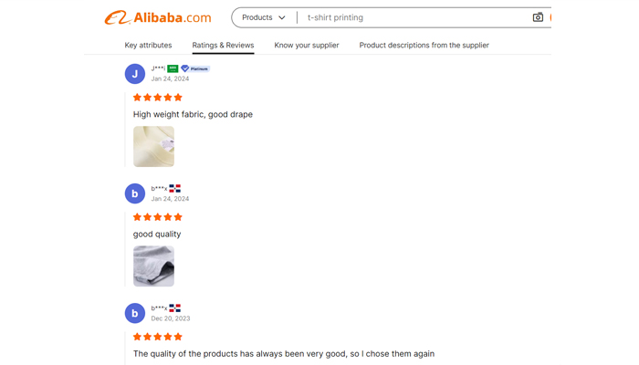Chọn nhà cung cấp trên Alibaba uy tín
