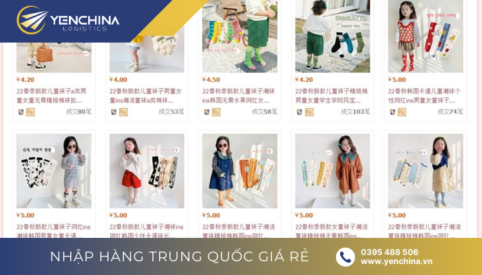 Link shop quần áo trẻ em trên Taobao