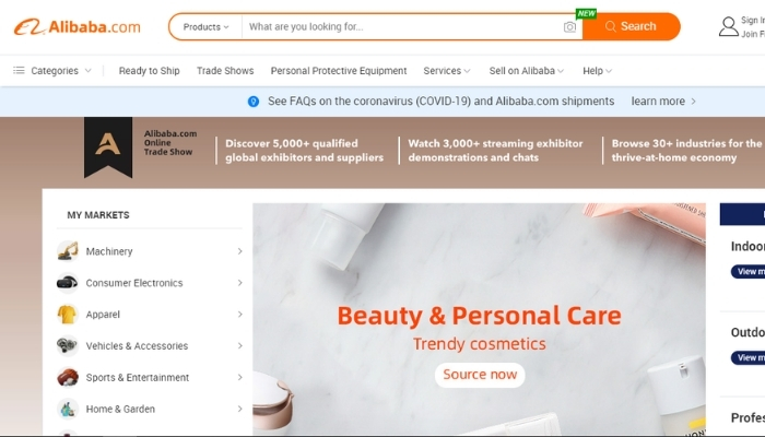 Alibaba - Trang web mua hàng Trung Quốc theo mô hình B2B