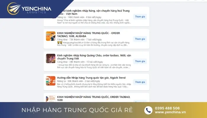 Tham khảo các hội nhóm kinh doanh online để có thêm nhiều nguồn hàng Trung Quốc giá tốt chất lượng