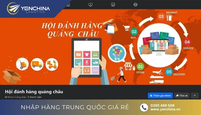 Tham khảo thông tin tại các hội nhóm dạy mua hàng hóa từ Quảng Châu