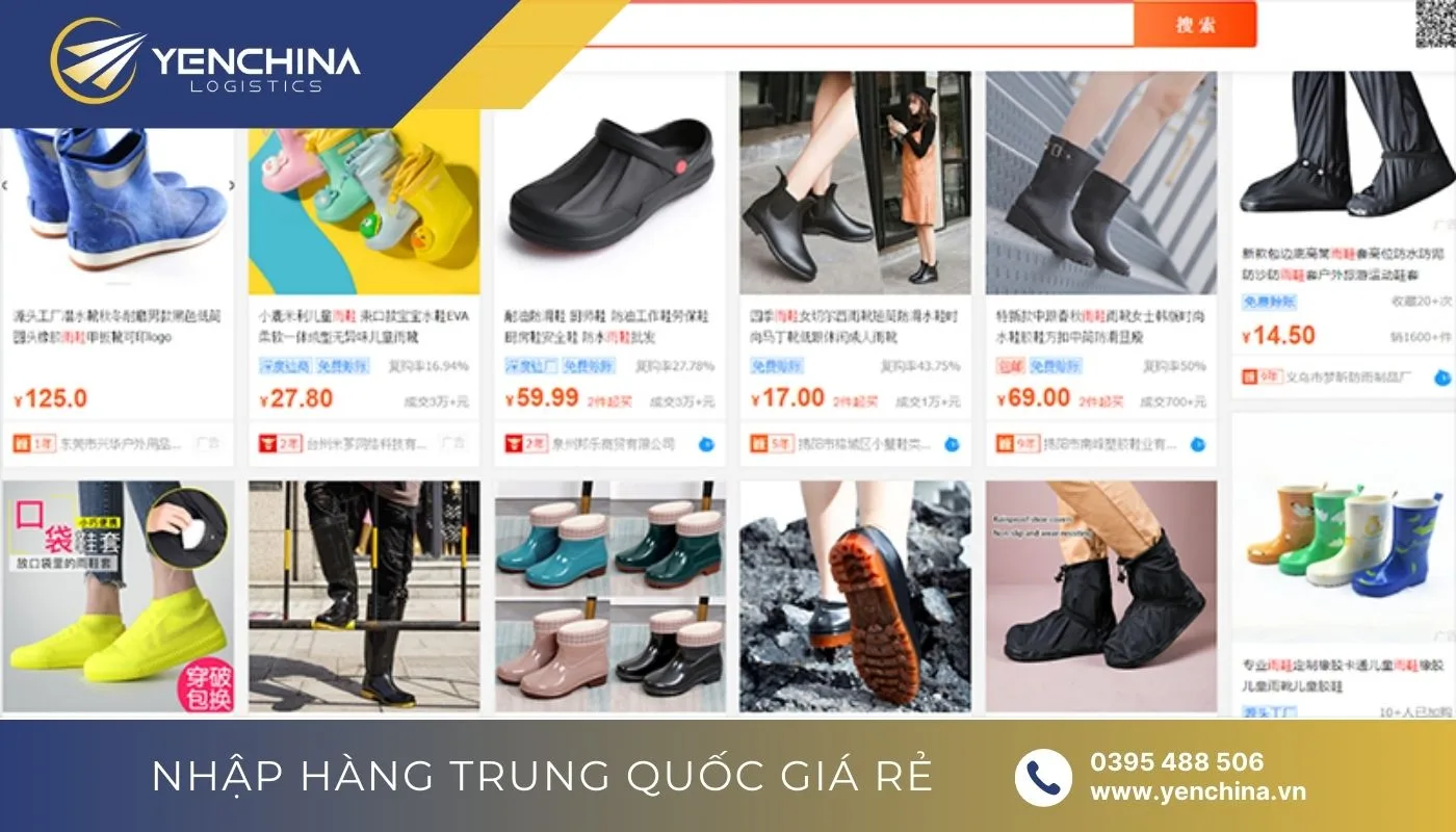 Đặt mua ủng đi mưa nội địa Trung giá rẻ qua các trang TMĐT 