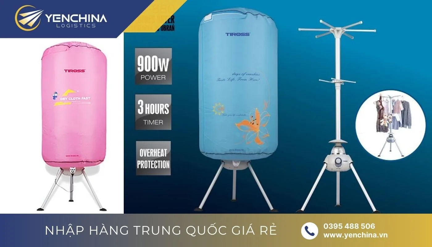 Máy sấy khô quần áo mini Trung Quốc dạng tủ tròn Tiross