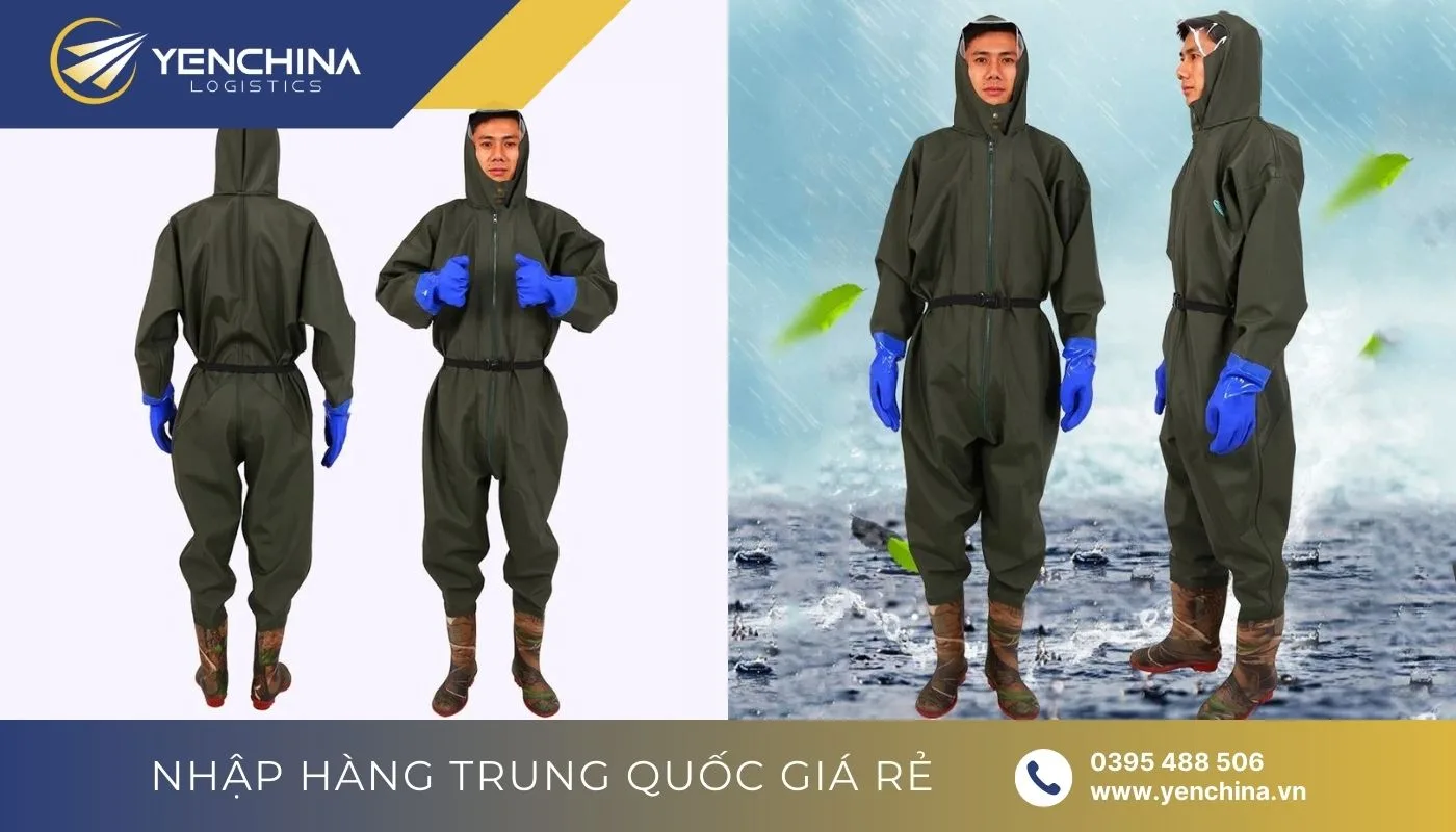 Quần liền ủng đi mưa