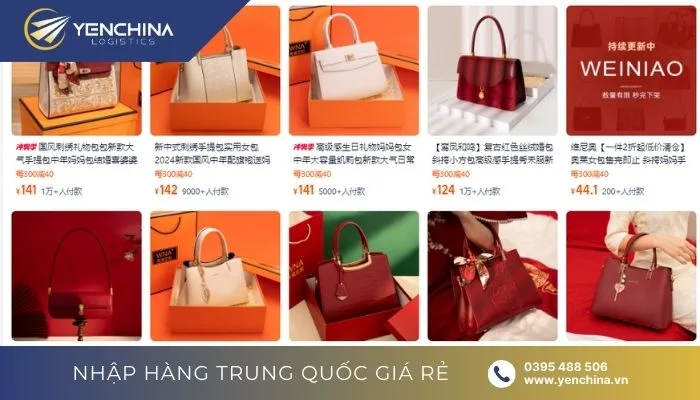 Link order Taobao về túi xách