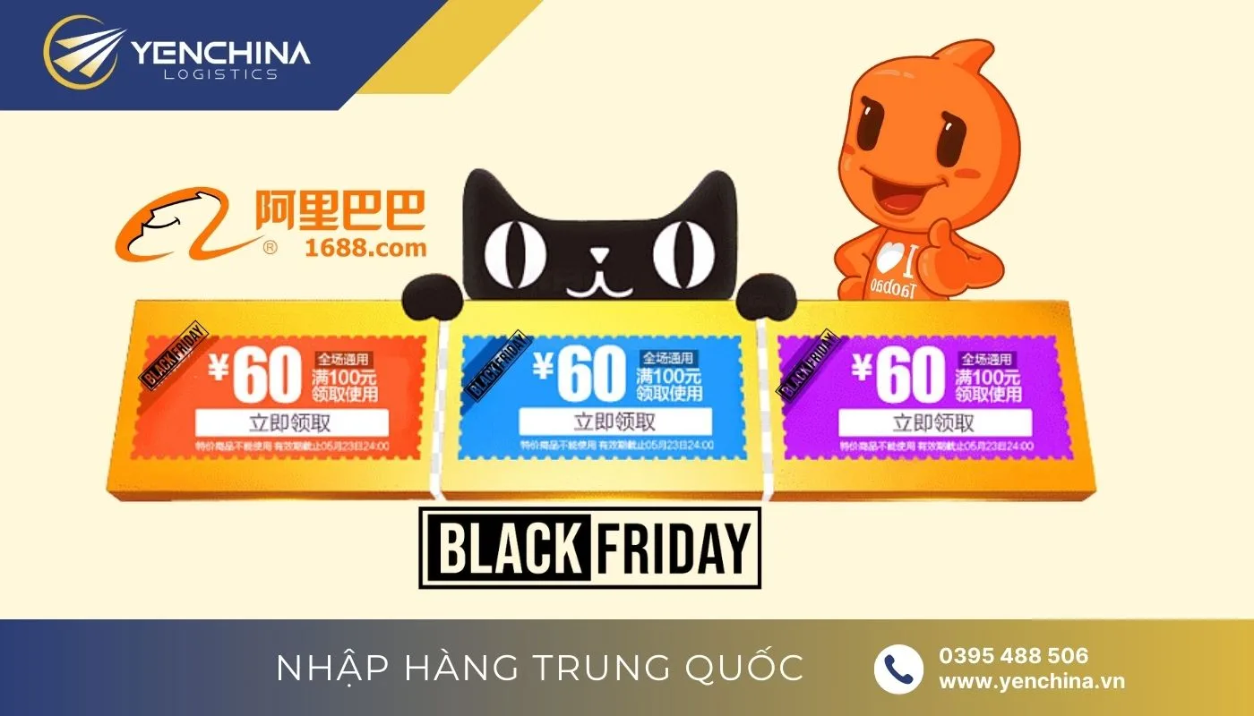 Black Friday giảm giá tại các nền tảng TMĐT Taobao, Tmall, 1688