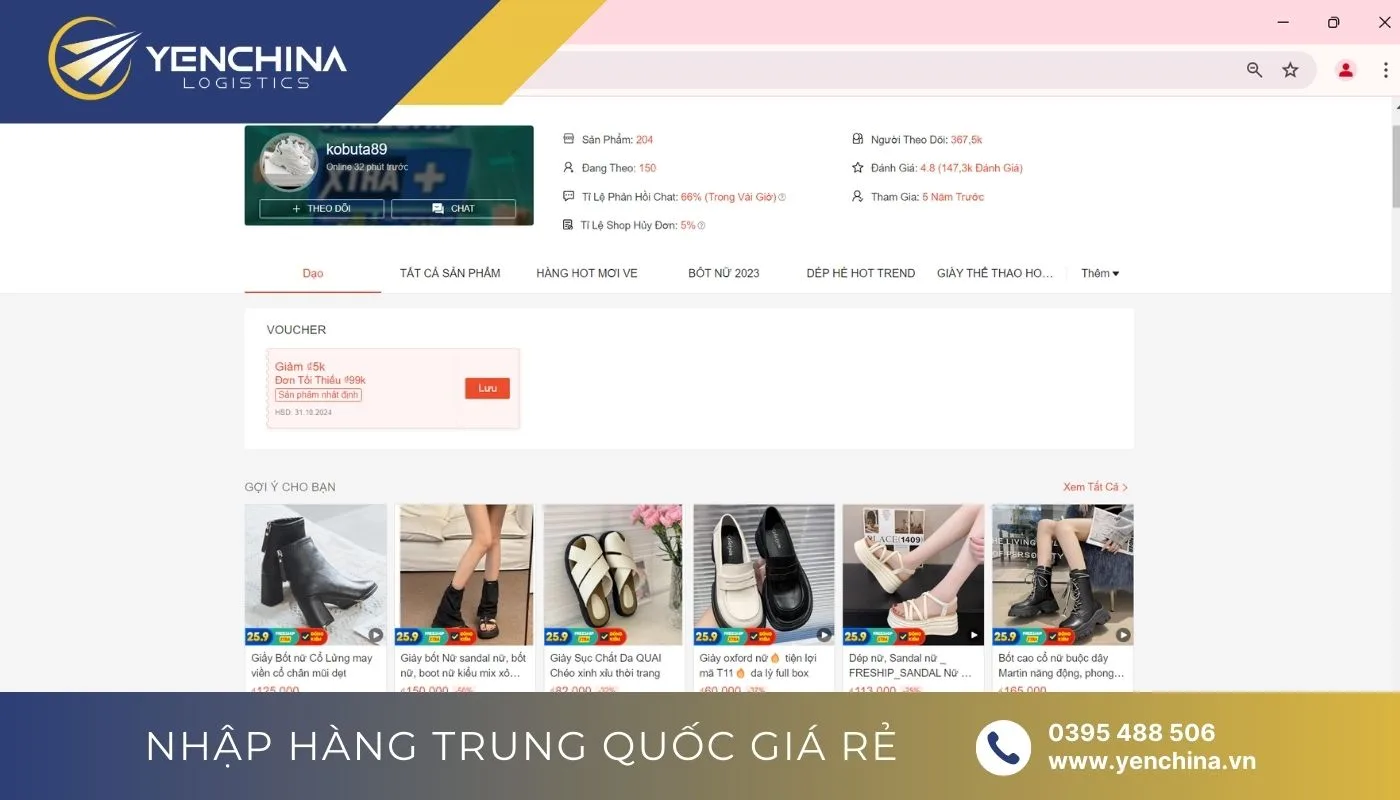 Mua đồ Taobao trên Shopee tại Kobuta89