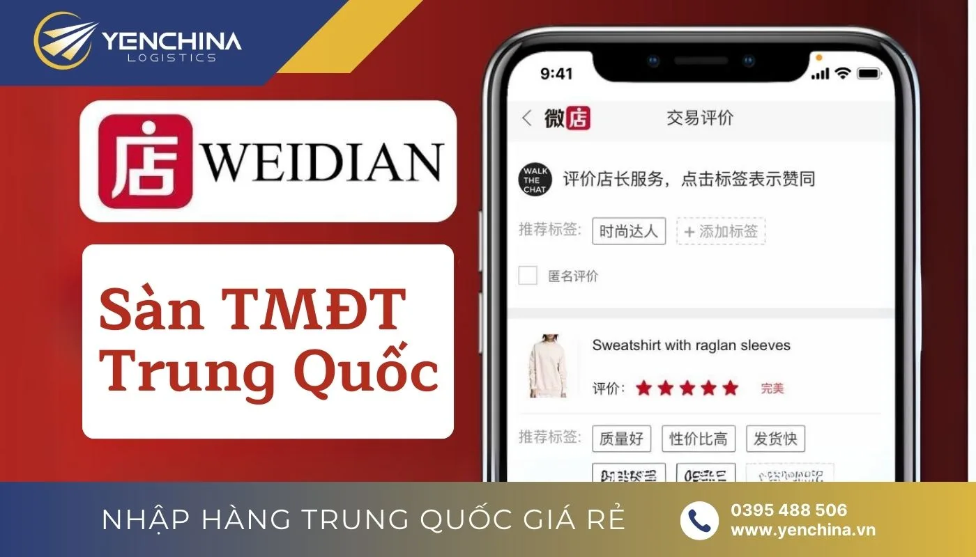 Mua hàng trực tiếp trên ứng dụng Weidian