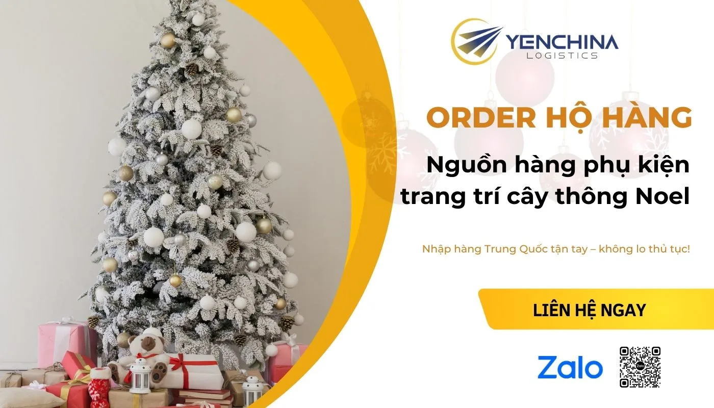 Nhập hàng Trung Quốc phụ kiện cây thông Noel giá tốt tại Yến China