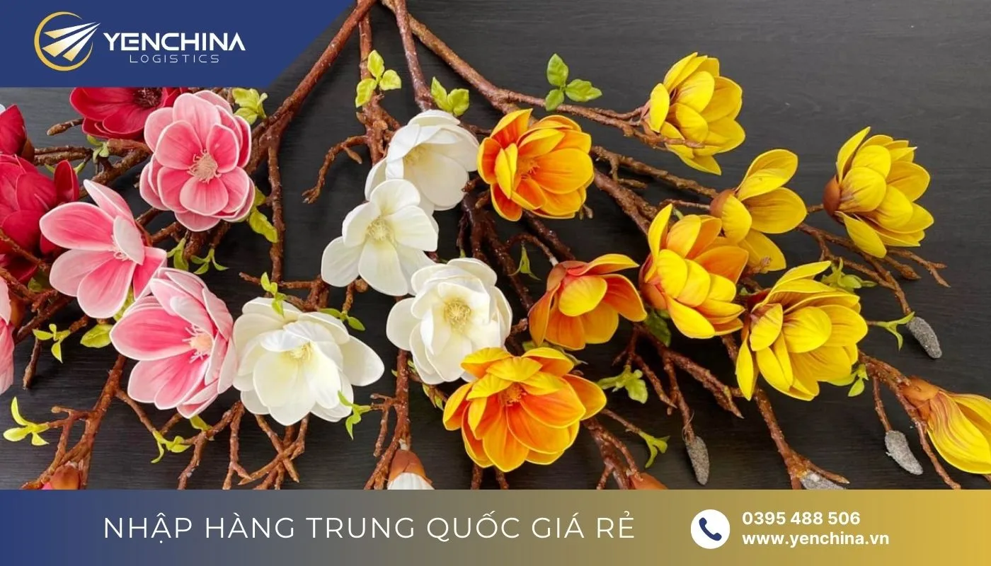 Các loại hoa giả decor Tết