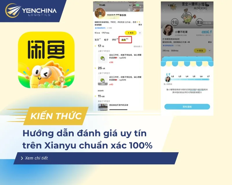 Cách đánh giá shop uy tín trên Xianyu