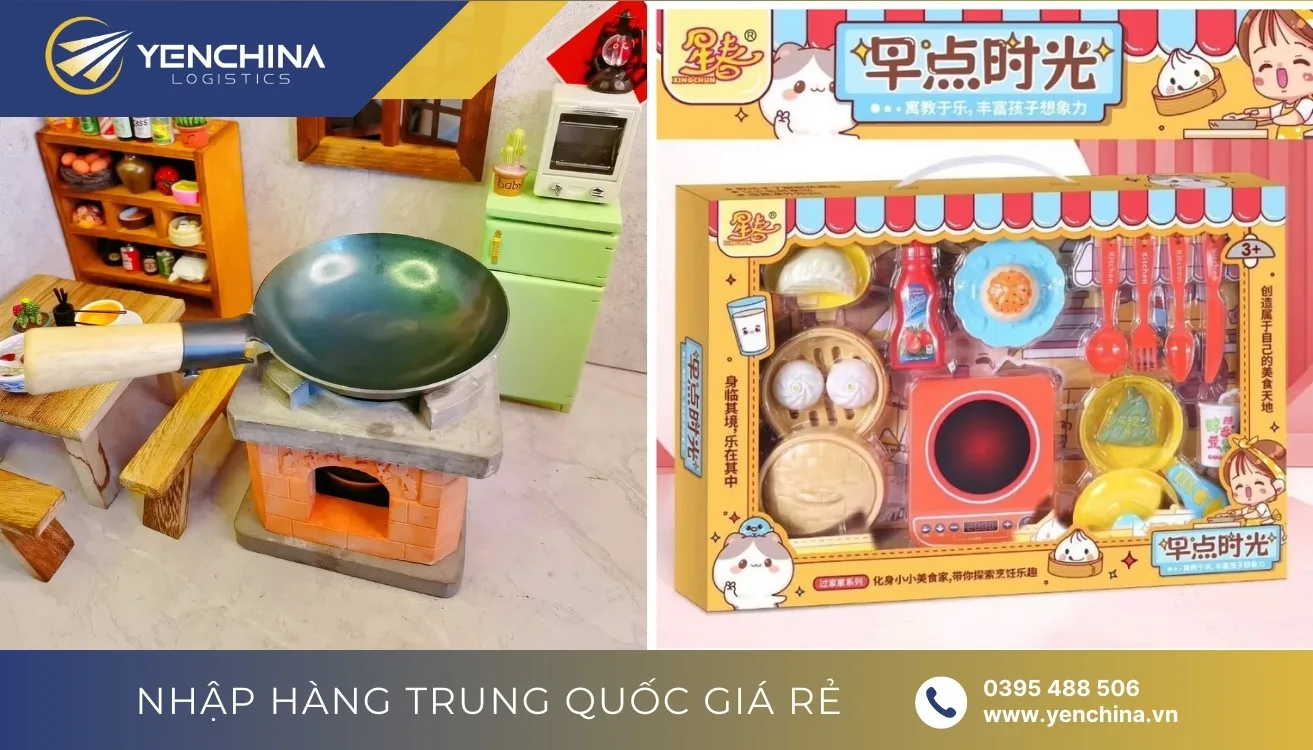 Mô hình nhà bếp thu nhỏ - Loại đồ chơi Trung Quốc giá rẻ