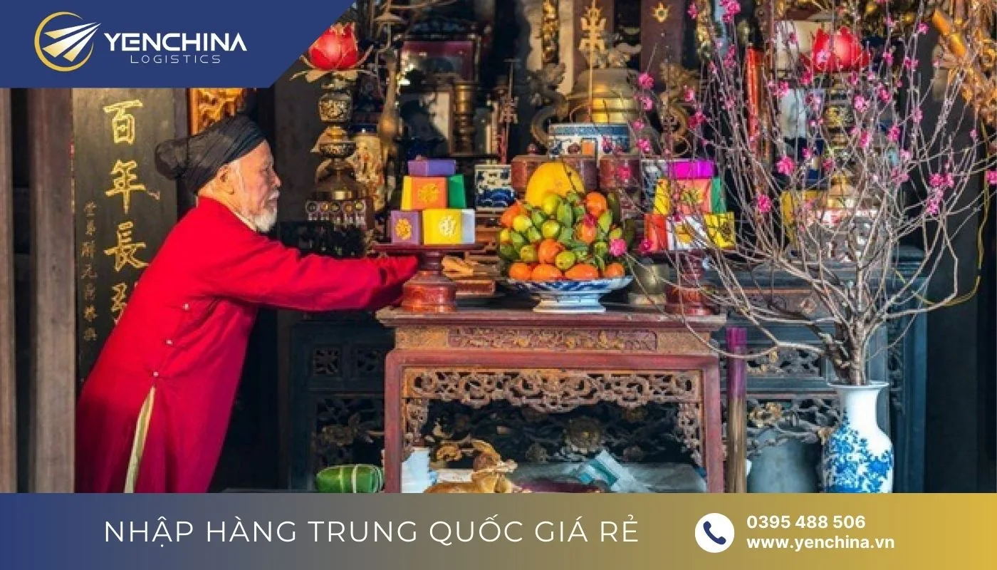 Đồ trang trí bàn thờ ngày Tết