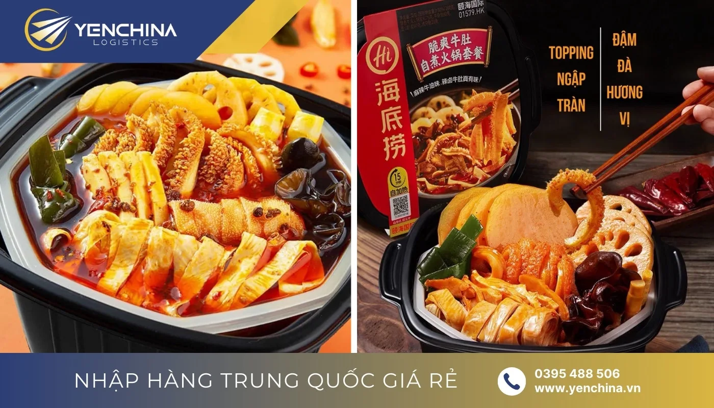 Lẩu tự sôi Trung Quốc Haidilao với hương vị nạm bò và cà chua đặc trưng