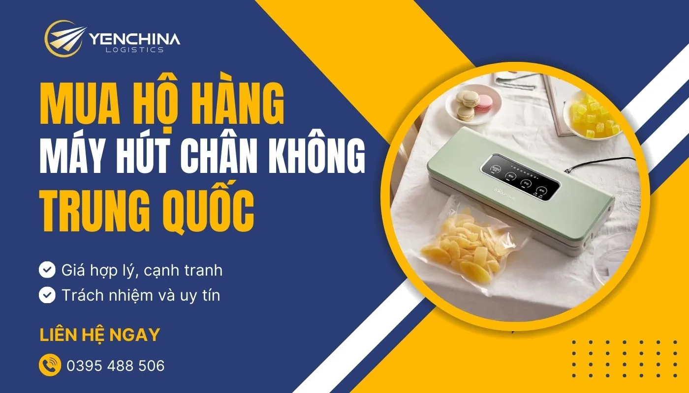 Máy hút chân không Trung Quốc nội địa được nhập khẩu chính ngạch bởi Yến China