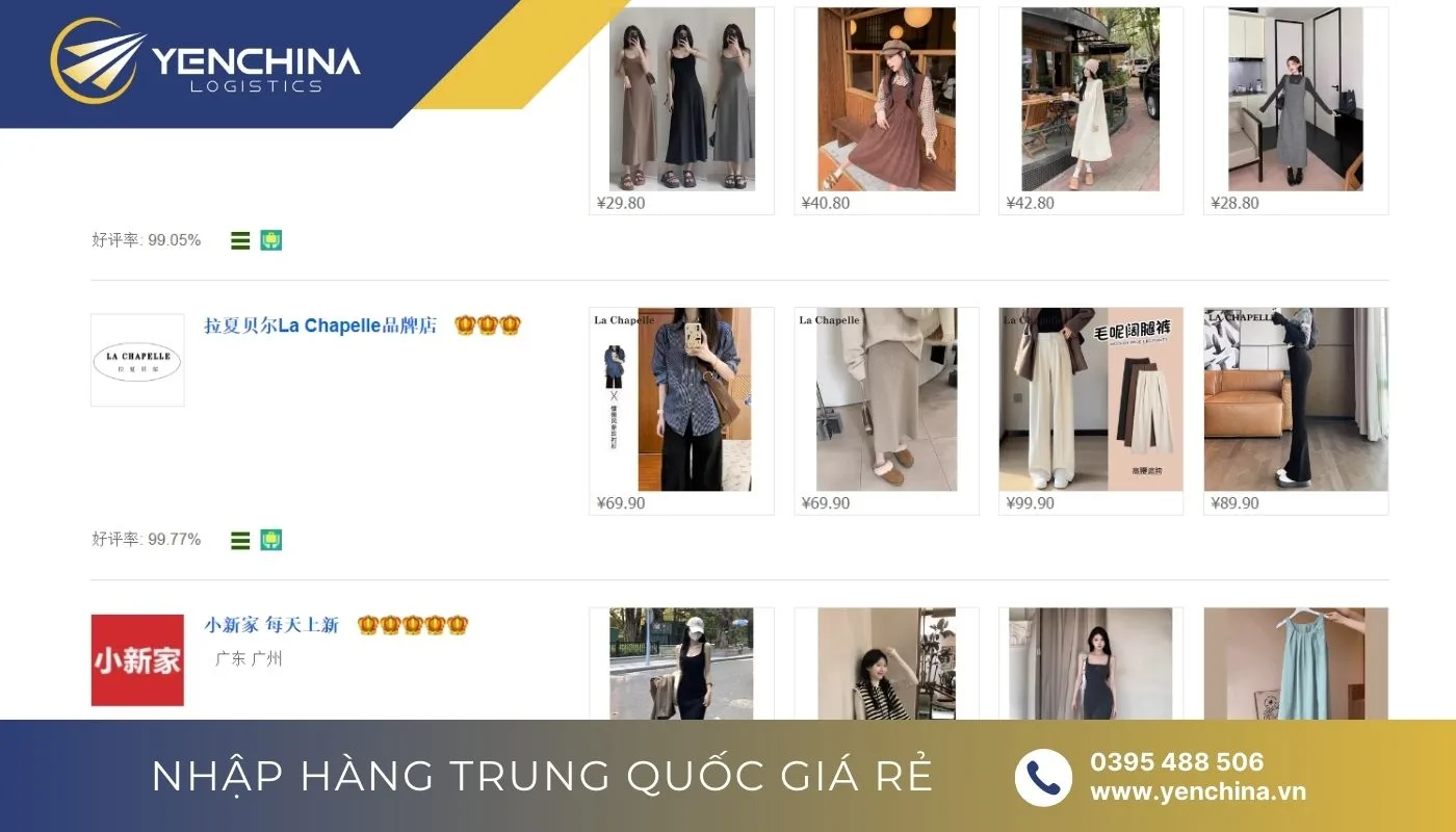 Gợi ý link và cách tìm shop vương miện vàng trên Taobao