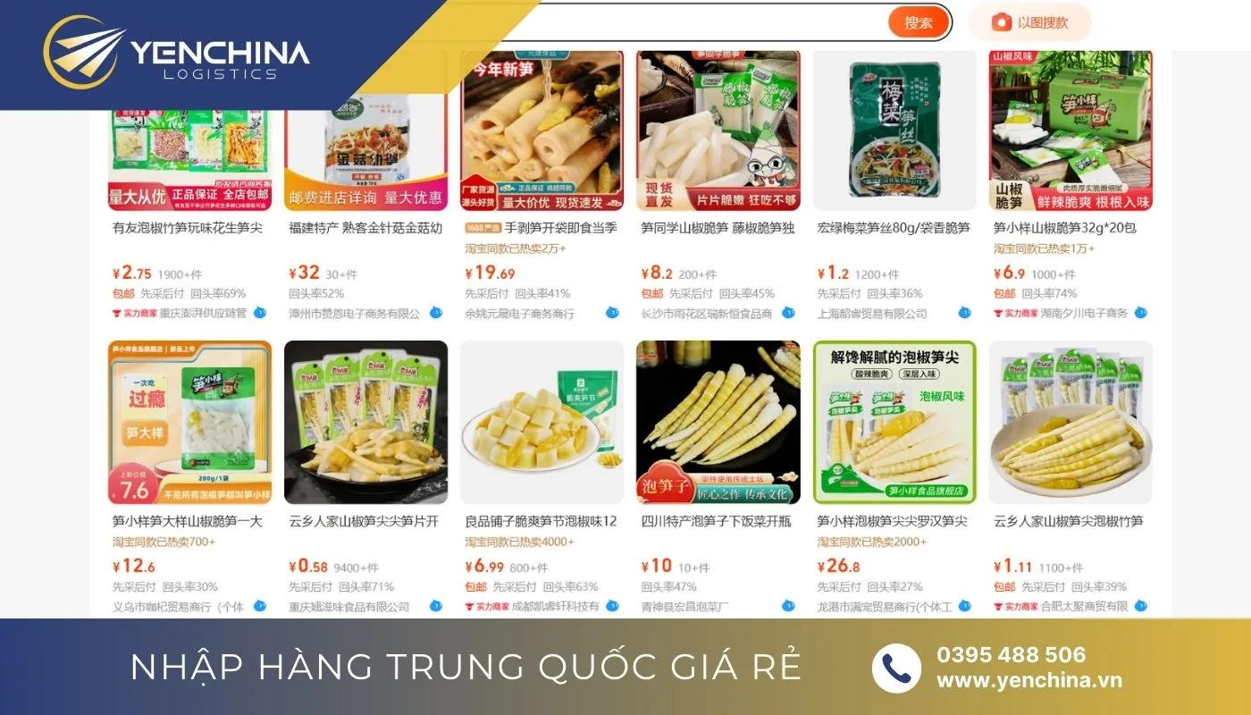 Đặt hàng măng cay Trung Quốc nội địa từ các sàn thương mại điện tử uy tín