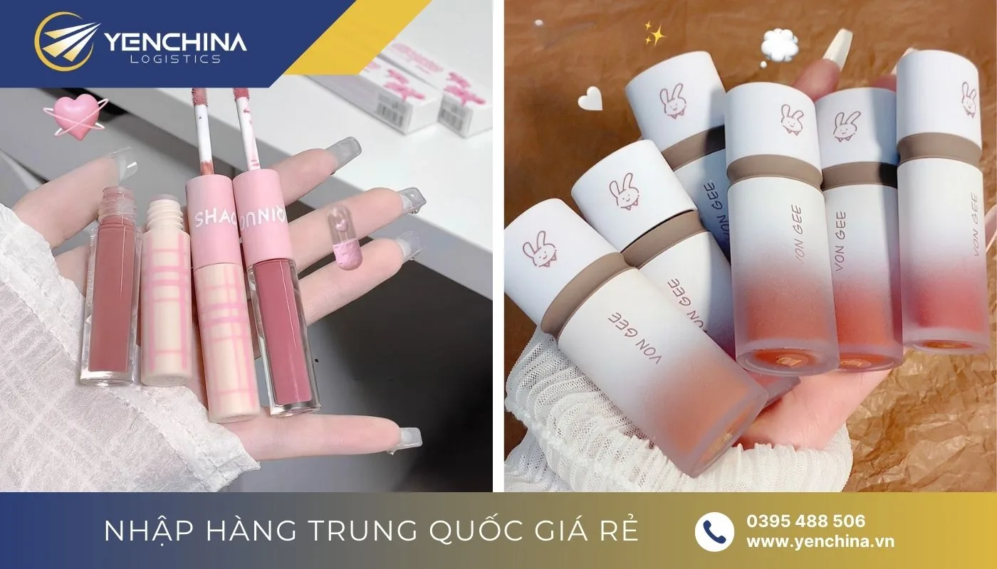 Son kem lì nội địa Trung Vongee với thiết kế hiện đại và bảng màu đa dạng