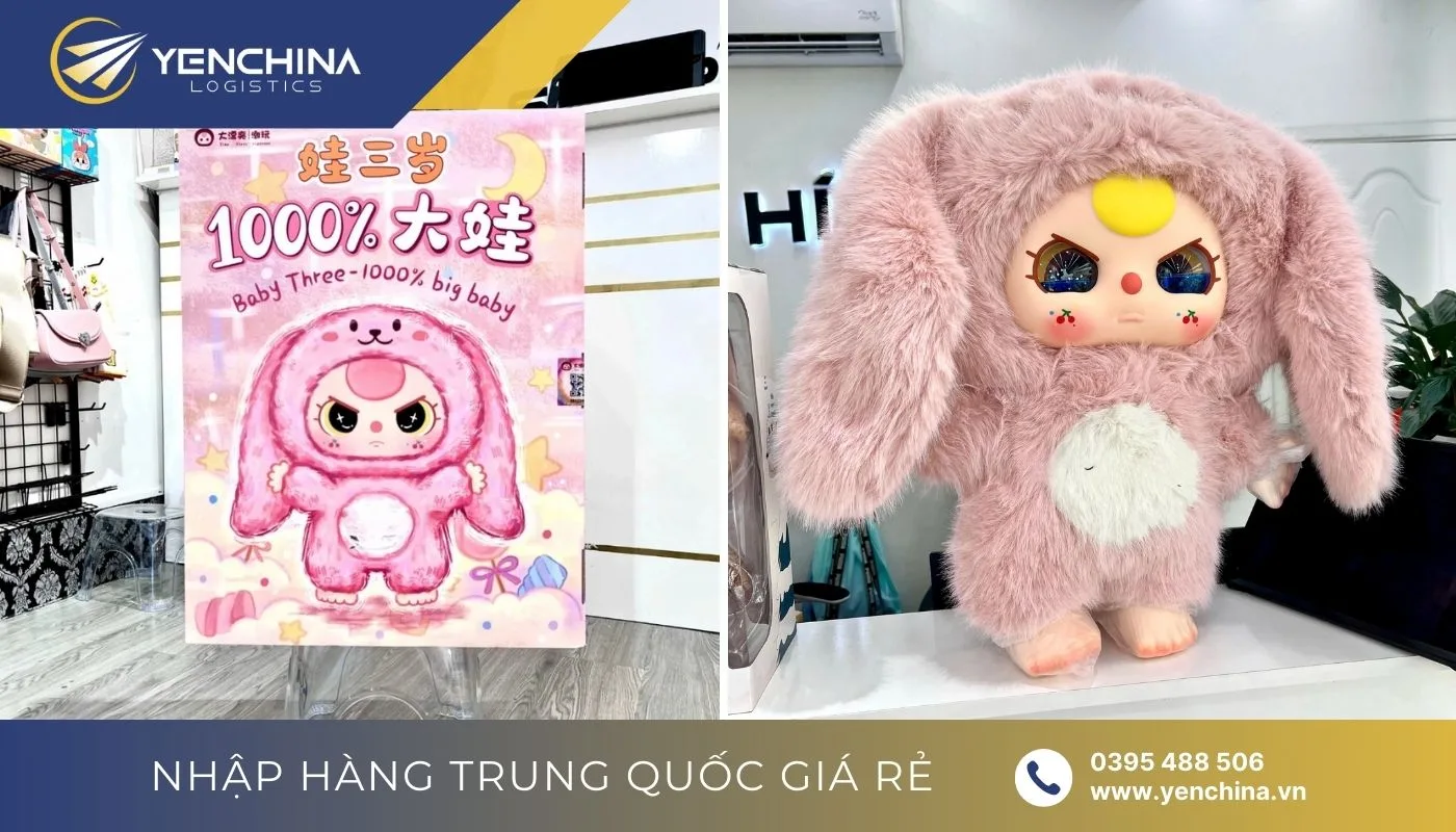 Cách nhập Baby Three 1000% Big Baby Plush Doll