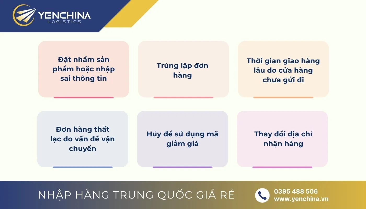 Khi nào người dùng có thể hủy đơn trên Taobao?
