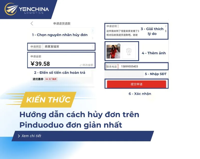 Cách hủy đơn Pinduoduo