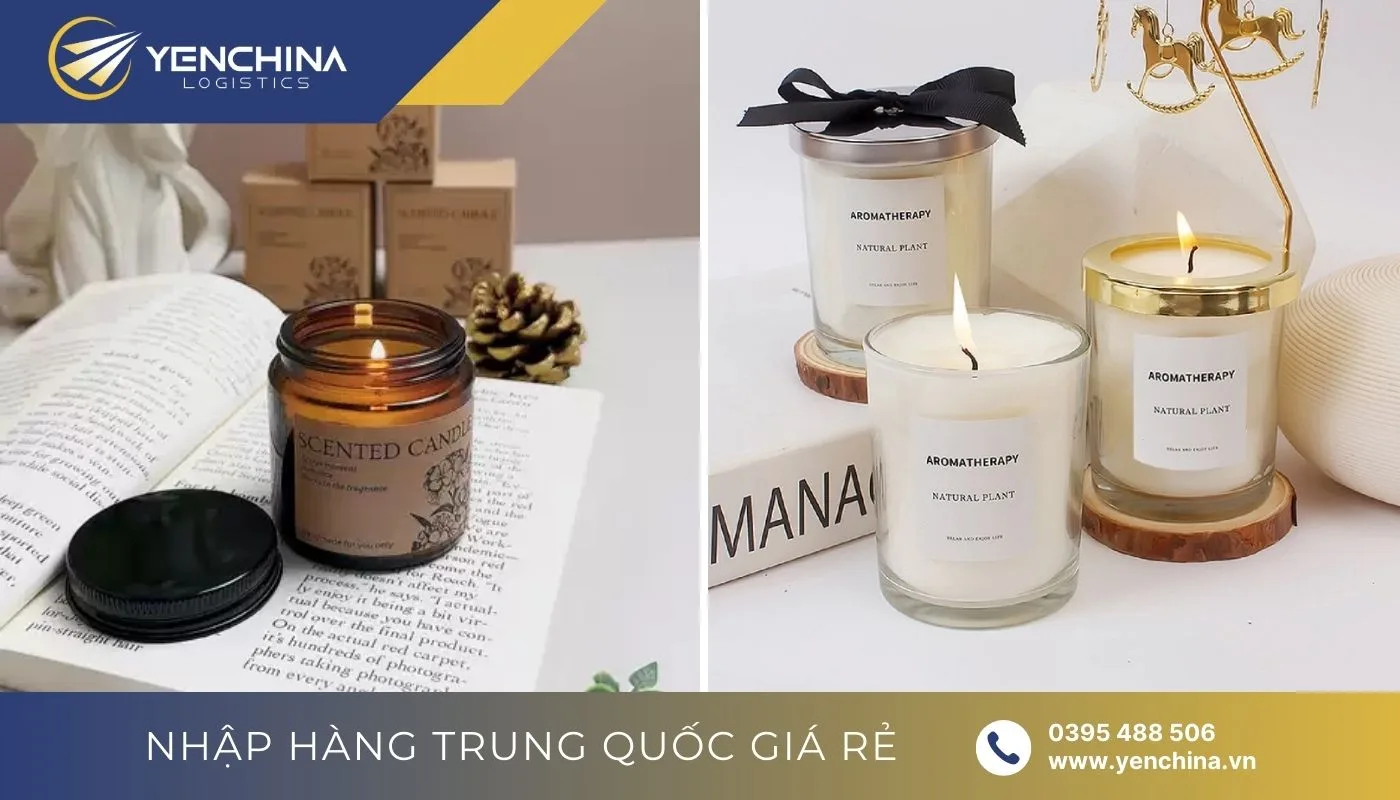 Nguồn hàng nến thơm Trung Quốc với tinh dầu chiết xuất