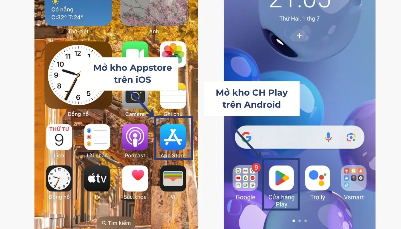 Bước 1 của cách tải app Taobao tiếng Việt trên điện thoại