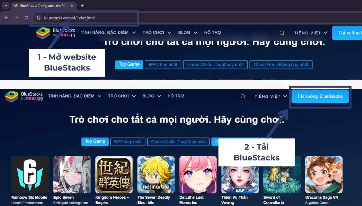 Bước 1 của cách tải app Taobao tiếng Việt trên máy tính