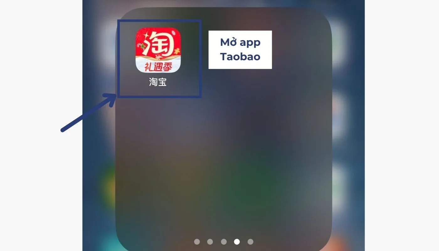 Bước 1 của hướng dẫn thanh toan ho Taobao trên điện thoại