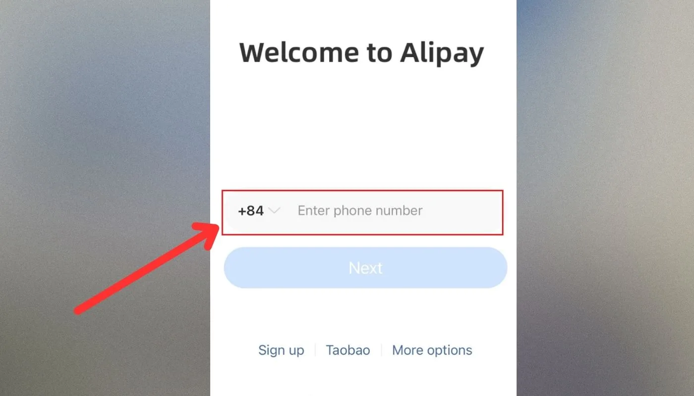 Mở app Alipay và đăng ký tài khoản Mở app Alipay và đăng ký tài khoản