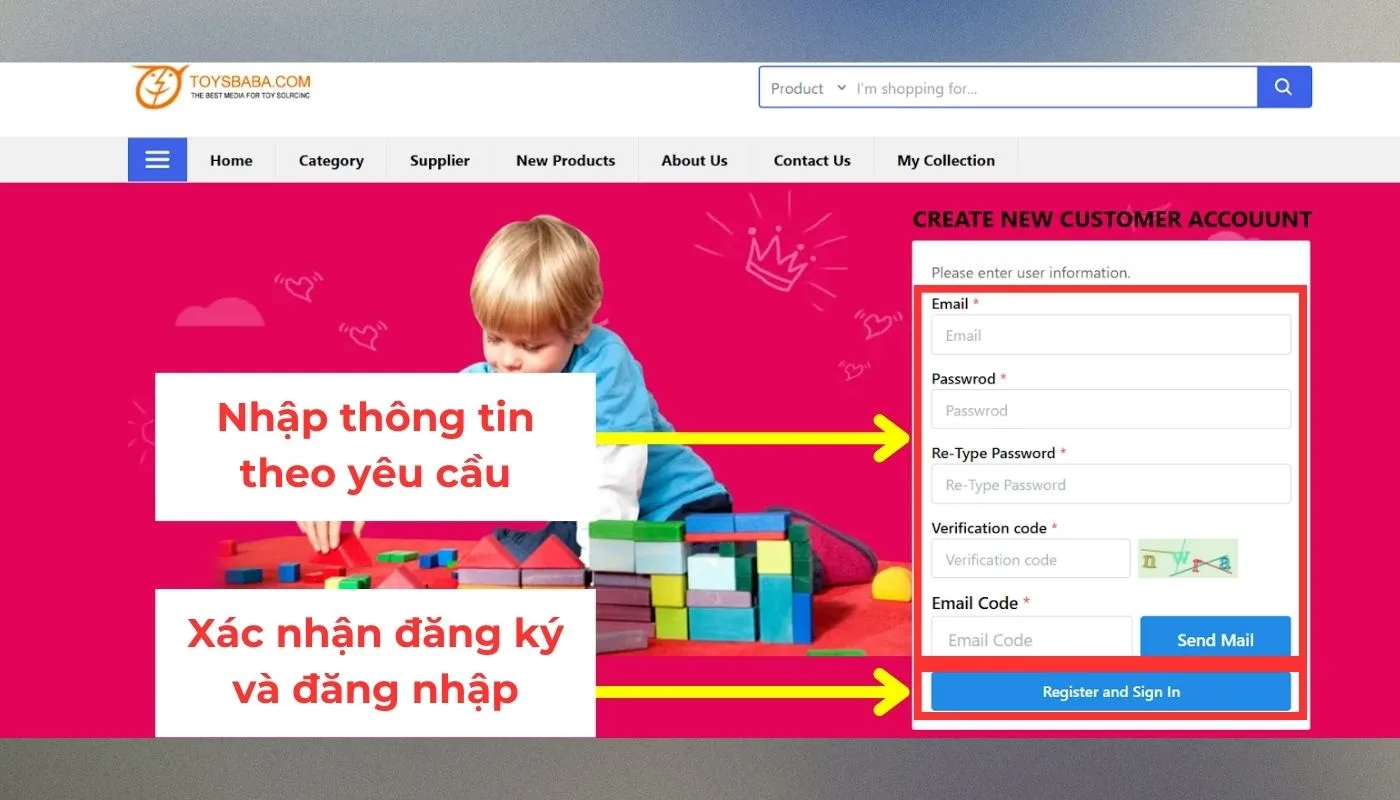 Điền thông tin tài khoản mua đồ chơi trên Toybaba Điền thông tin tài khoản mua đồ chơi trên Toybaba.com