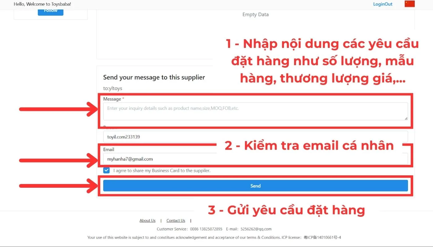 Điền thông tin và gửi yêu cầu mua đồ chơi trên Toybaba Cách điền thông tin và gửi yêu cầu mua đồ chơi trên Toybaba là gì?