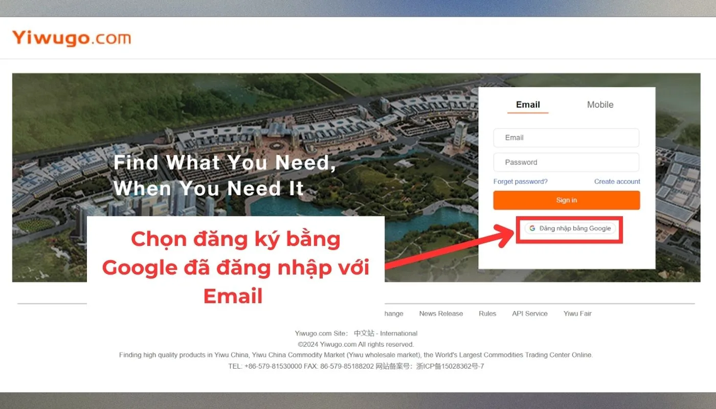 Cách sử dụng Yiwugo - Đăng nhập Cách sử dụng Yiwugo - Đăng nhập
