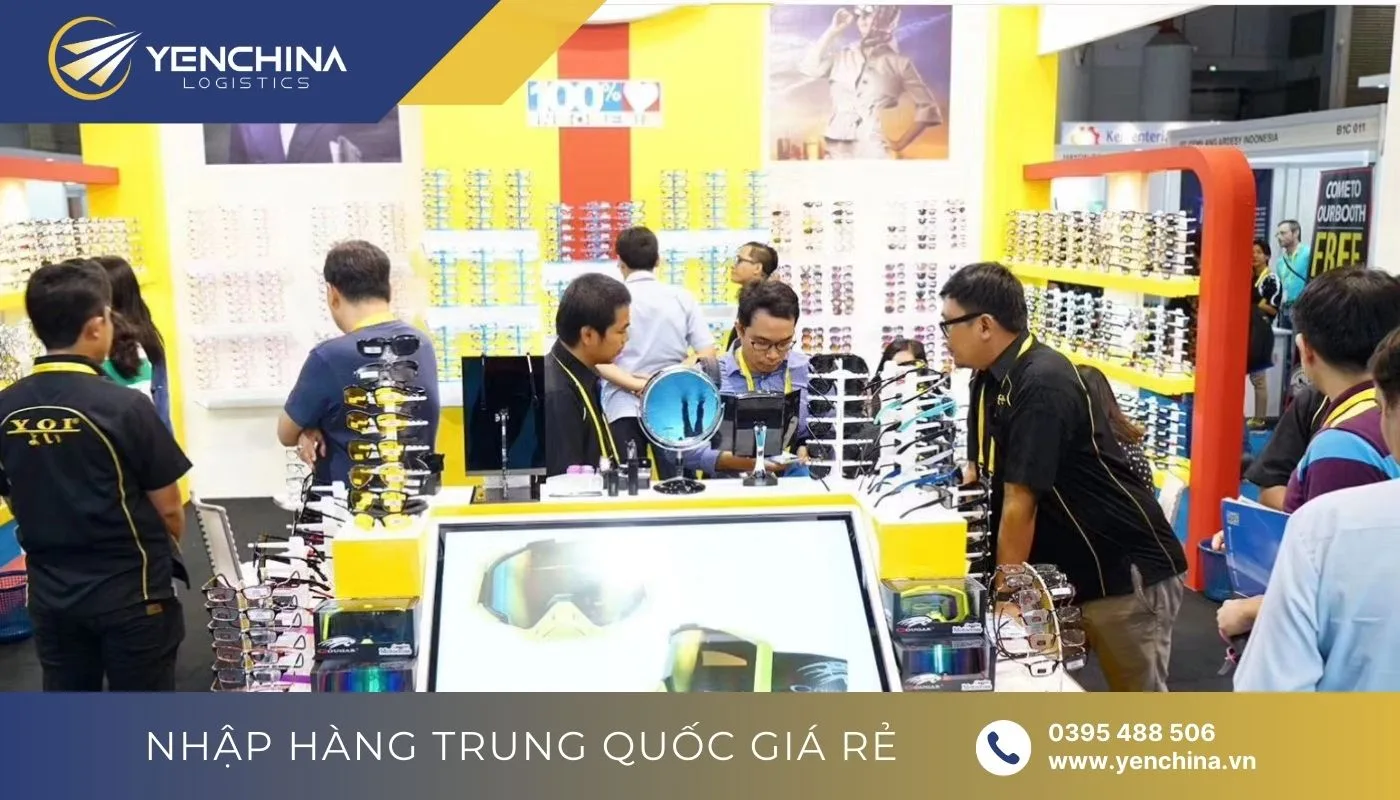 Nhập sỉ nội địa trung với mặt hàng mắt kính ở chợ Nhân Dân Trung