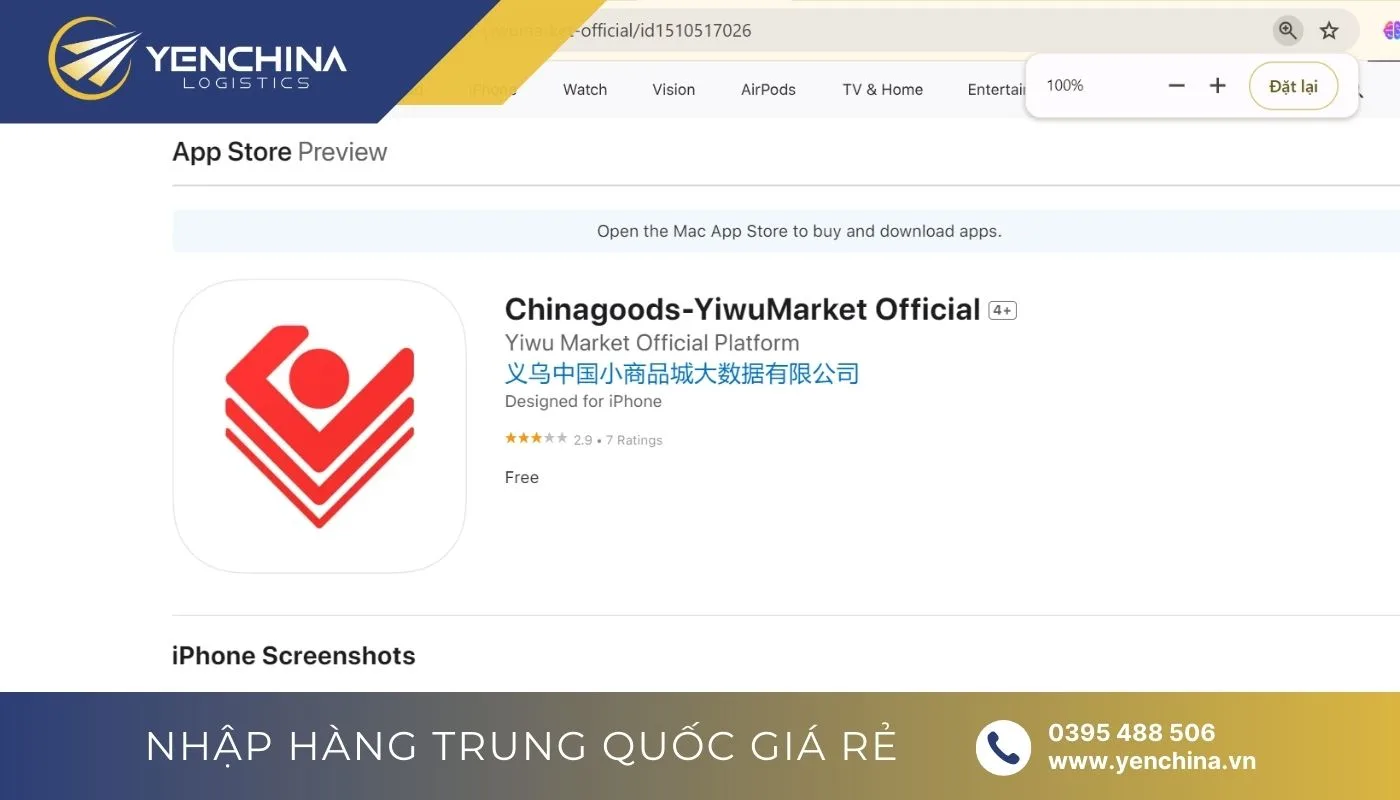 Tải app mua hàng Chinagoods trên App Store Tải app mua hàng Chinagoods trên App Store
