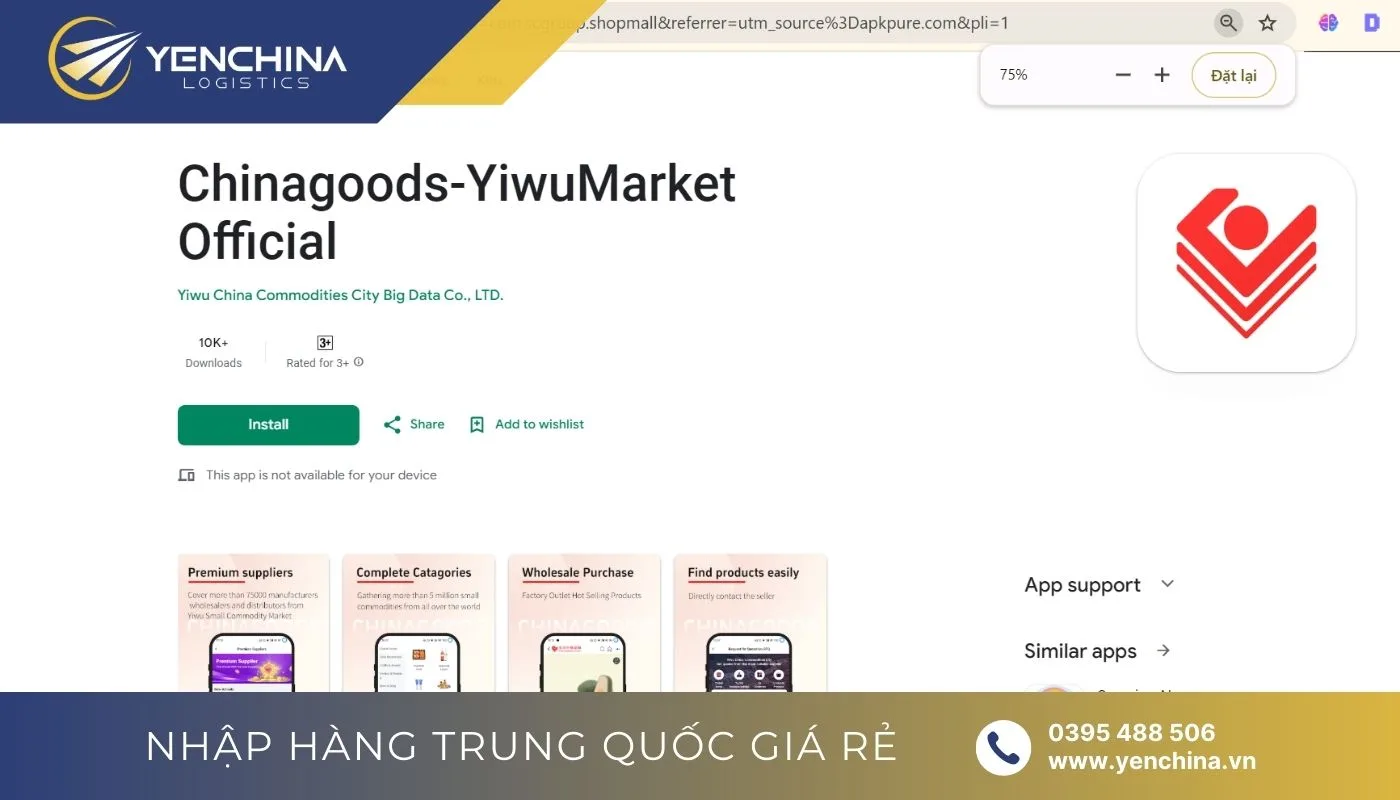 Tải ứng dụng trên Android để mua hàng Chinagoods Tải ứng dụng trên Android để mua hàng Chinagoods