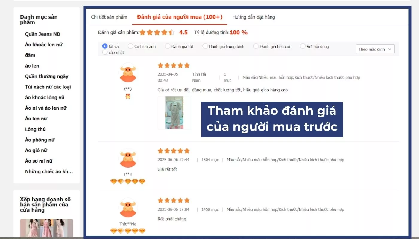 Tham khảo review của người mua trước