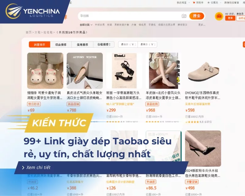 Link giày dép Taobao