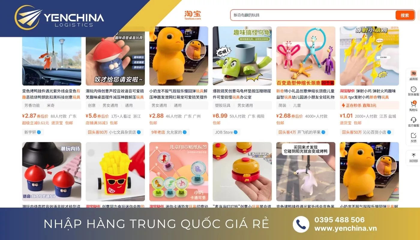 Link Taobao.com hàng độc về các mặt hàng đồ chơi thú vị