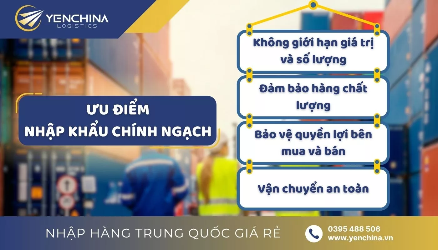 Ưu điểm của hình thức vận chuyển chính ngạch
