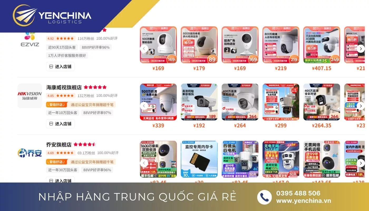 Tổng hợp link nguồn hàng camera giám sát China nội địa Tổng hợp link nguồn hàng camera giám sát China nội địa