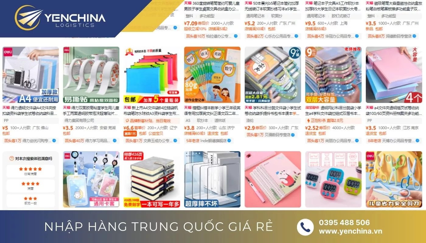 Order đồ dùng học tập nội địa Trung Quốc qua sàn TMĐT Order đồ dùng học tập nội địa Trung Quốc qua sàn TMĐT