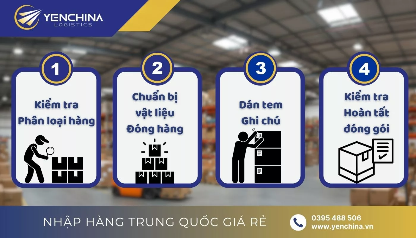 Quy trình cách đóng gói hàng hóa chuẩn để gửi sang China Quy trình cách đóng gói hàng hóa chuẩn để gửi sang China