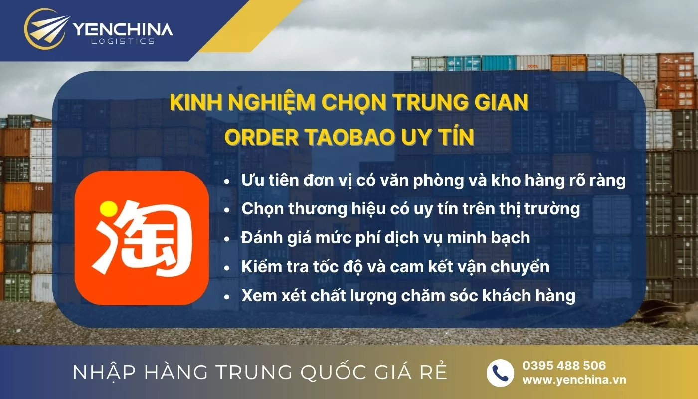 Các kinh nghiệm lựa chọn đơn vị order Taobao uy tín