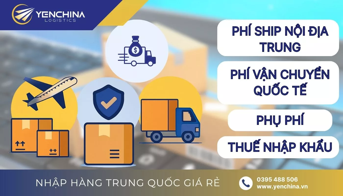 Các loại phí trong tổng chi phí vận chuyển Alibaba về Việt Nam