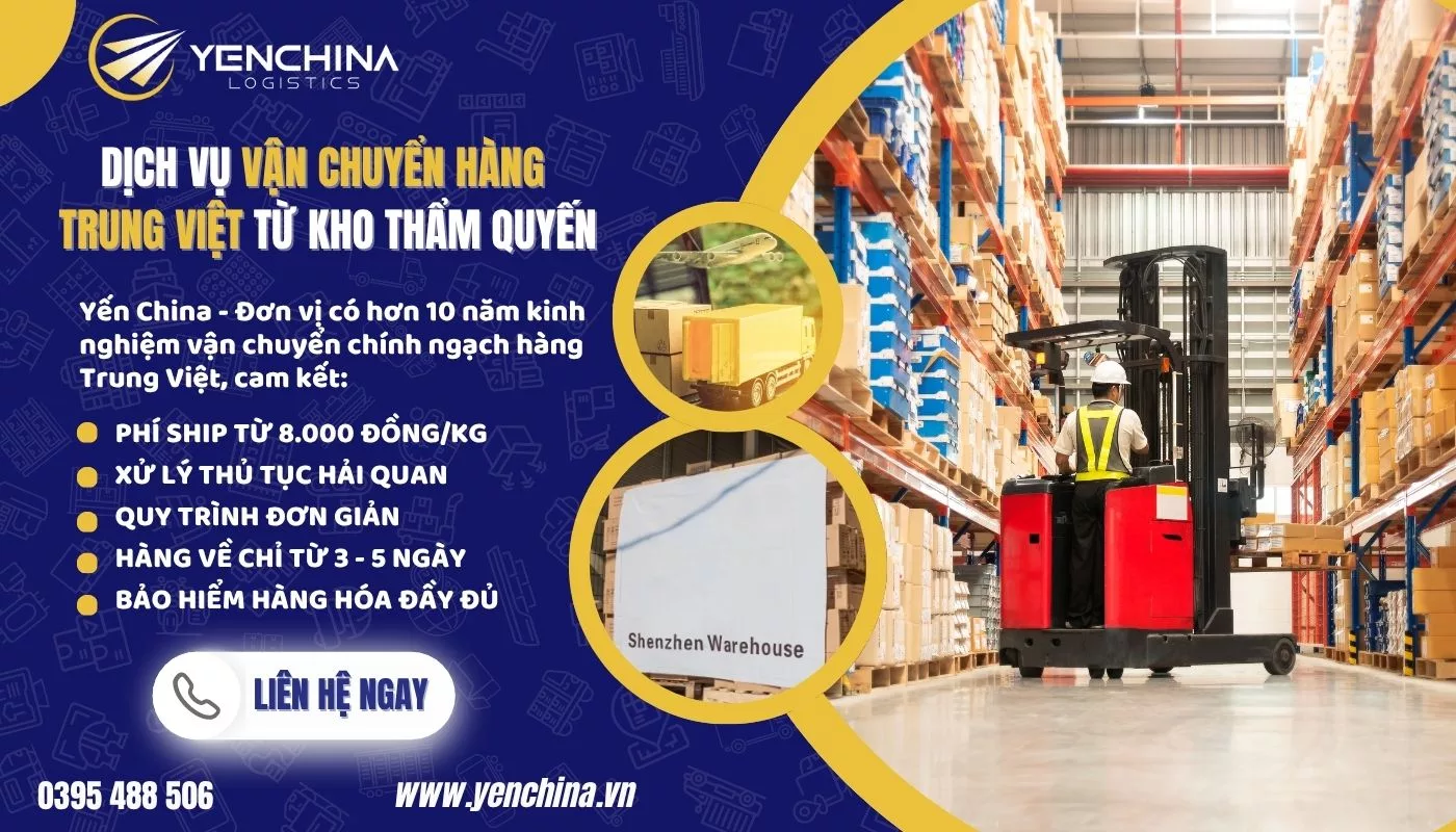 Vận chuyển hàng từ kho quốc tế Thẩm Quyến về Việt Nam an toàn cùng Yến China Vận chuyển hàng từ kho quốc tế Thẩm Quyến về Việt Nam an toàn cùng Yến China