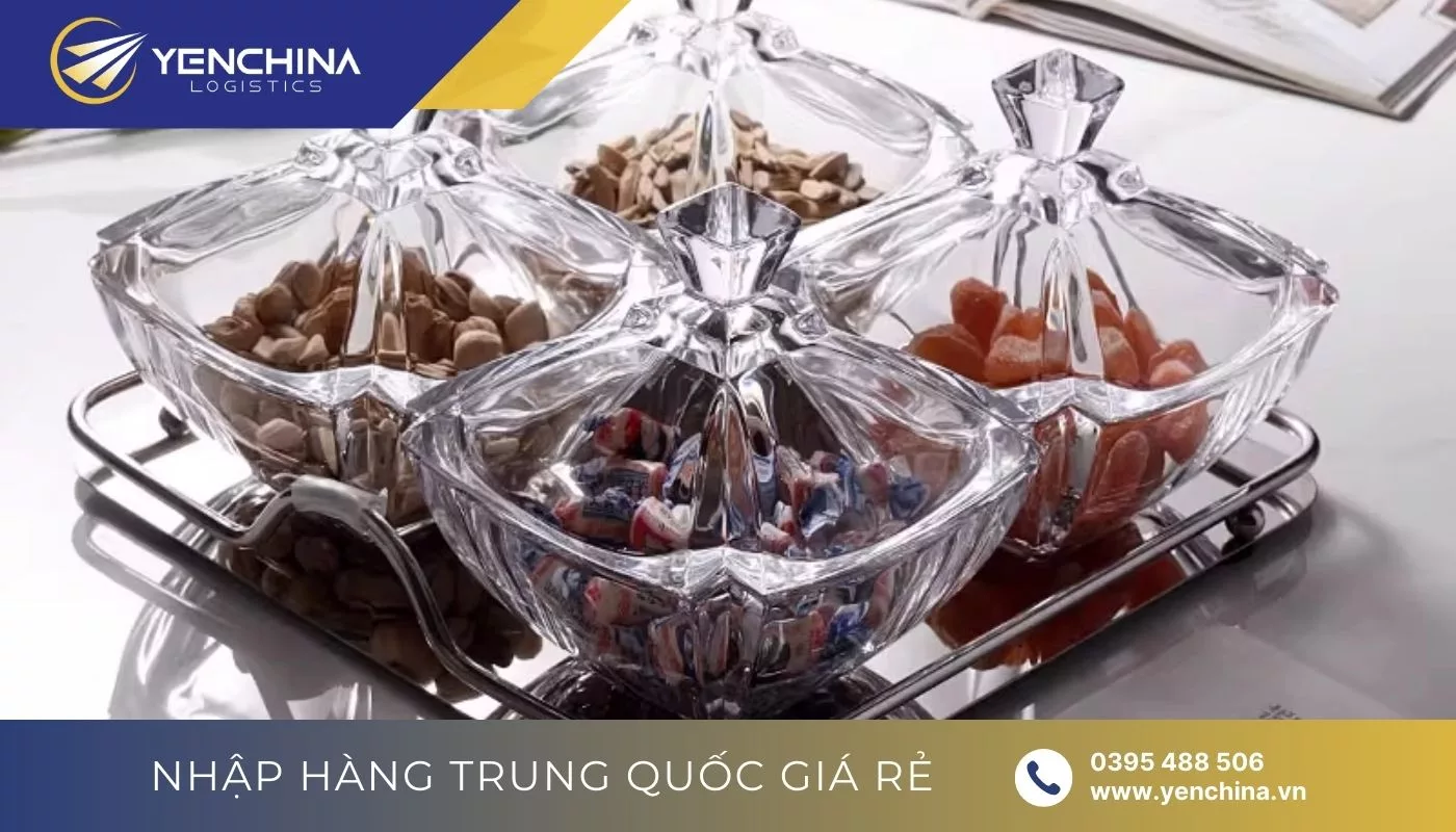 Khay làm từ thủy tinh dạng rời