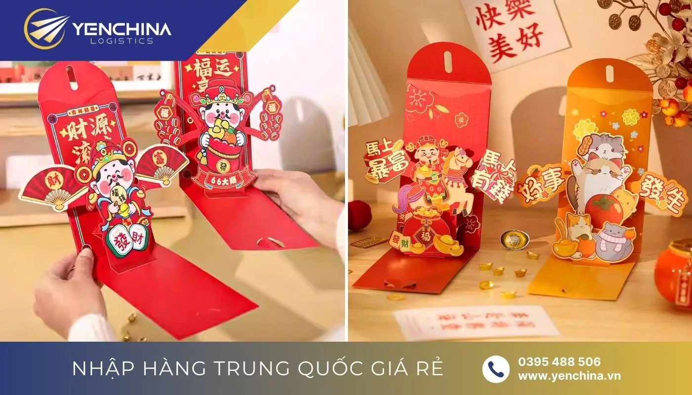 Loại hồng bao Tết Trung Quốc 3D